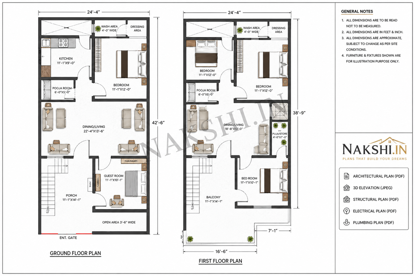 Architect Designed 50+ House Plans PDF – Ready to Build | All Plot Sizes | Only ₹99